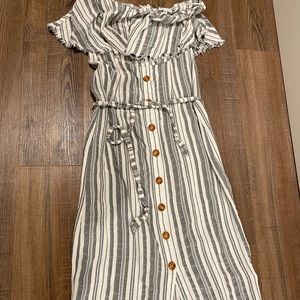 Stripe beachy tube top dress